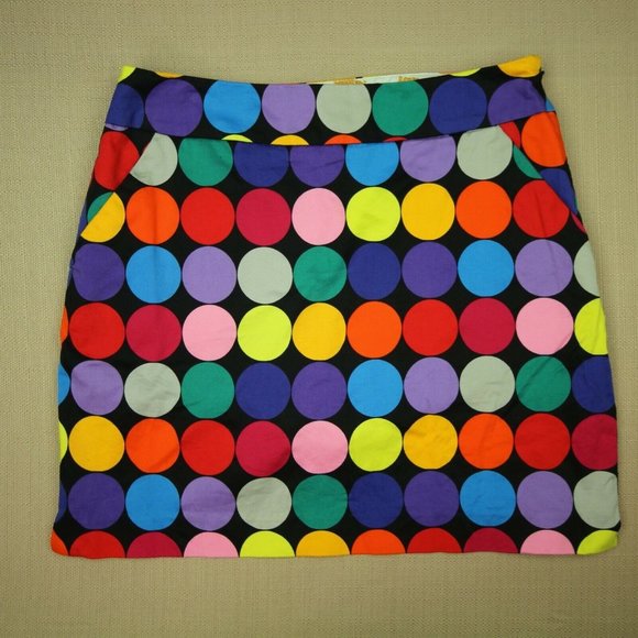 Loudmouth Pants - Loudmouth Ladies Golf Skort Skirt Women's Size 4 Disco Balls Side Zip Black